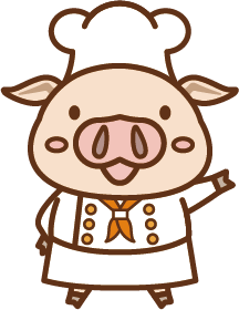 マテラの森コックさん:ニッコリ笑顔で親指を立てる予定