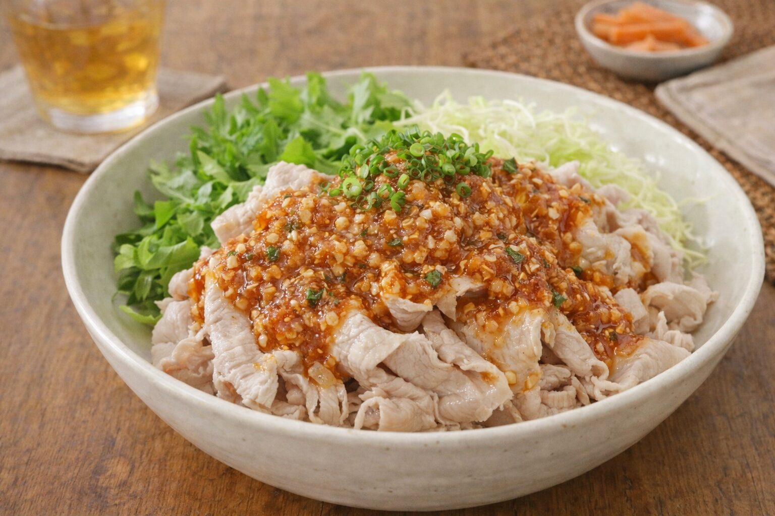 冷しゃぶ × トマトドレッシング