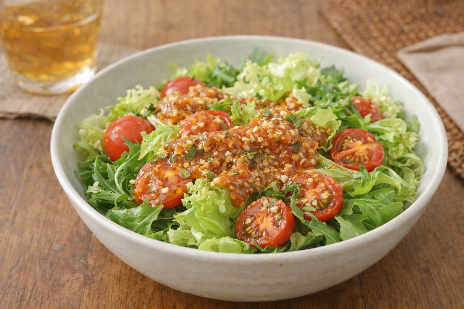 サラダ × トマトドレッシング