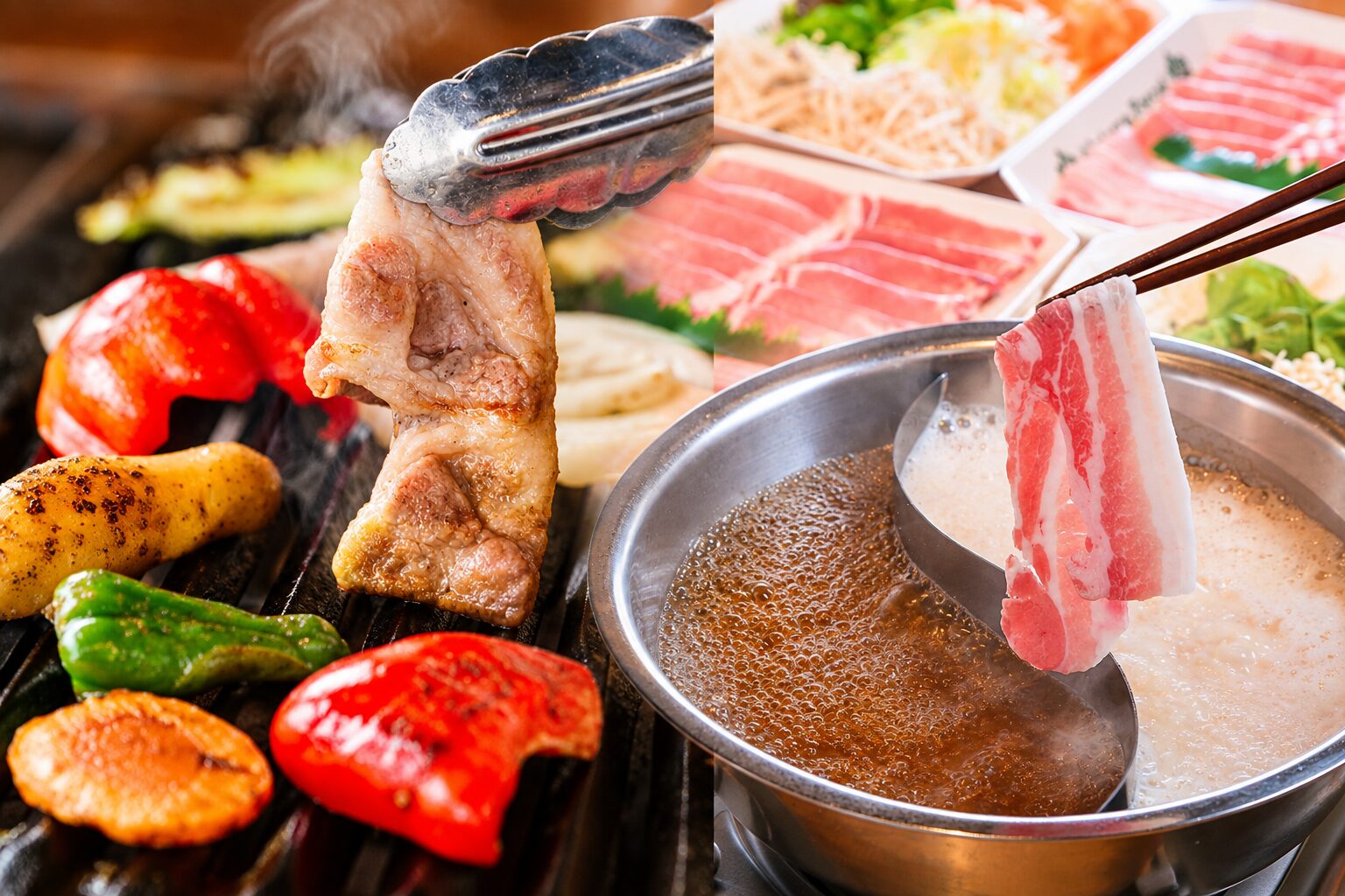 BBQとしゃぶしゃぶ